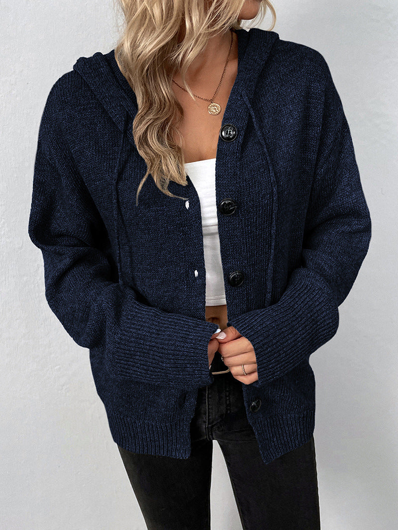 Hooded Knit Cardigan