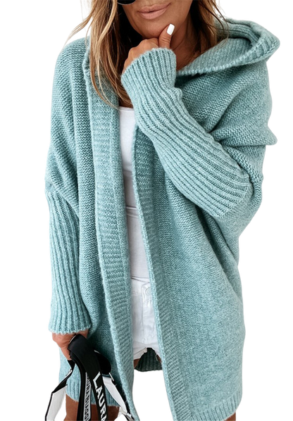 loose hooded cardigan