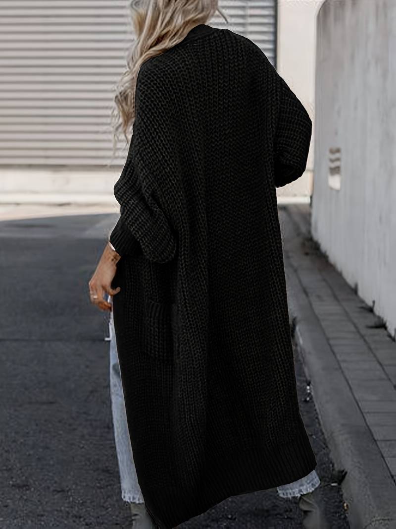 Open Front Long Cardigan