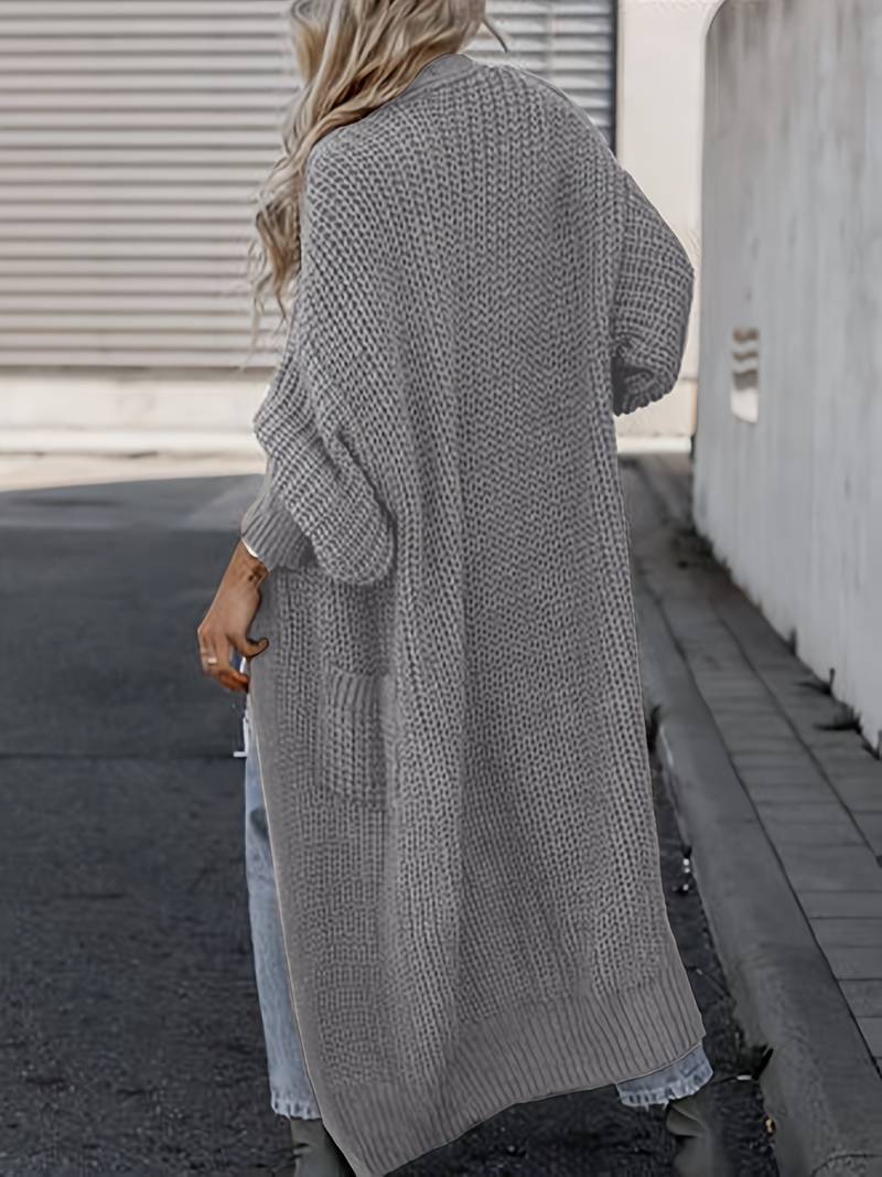 Open Front Long Cardigan