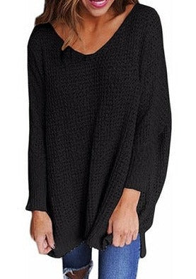 Women's Oversized V-Neck Sweater