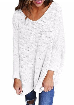 Women's Oversized V-Neck Sweater