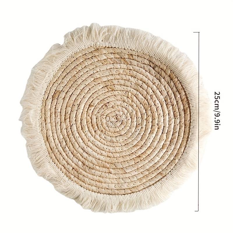 Boho Tassel Straw Placemats