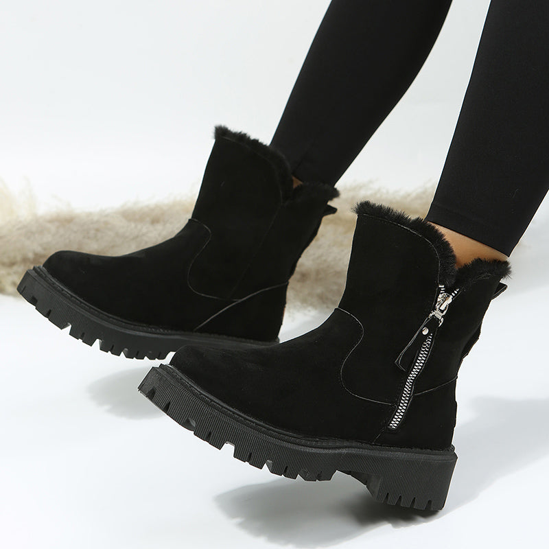 Faux Suede Ankle Boots