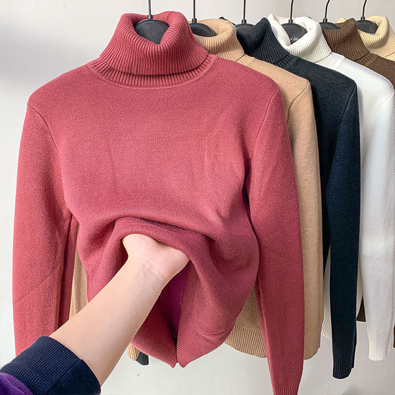 Turtle Neck Fleece Lined Sweater