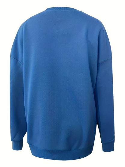 Blue Oversized Sweatshirt