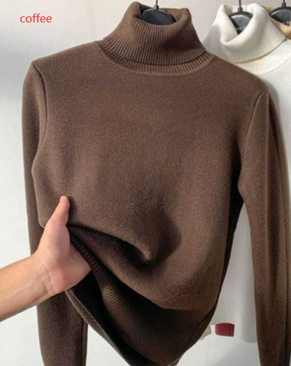 Turtle Neck Fleece Lined Sweater