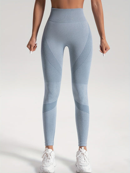 2 Pairs of High-Waisted Seamless Leggings for Gym and Activewear