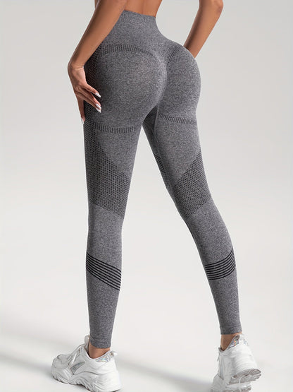 2 Pairs of High-Waisted Seamless Leggings for Gym and Activewear