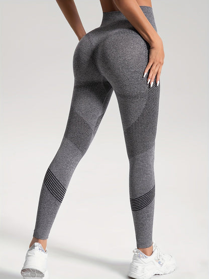 2 Pairs of High-Waisted Seamless Leggings for Gym and Activewear