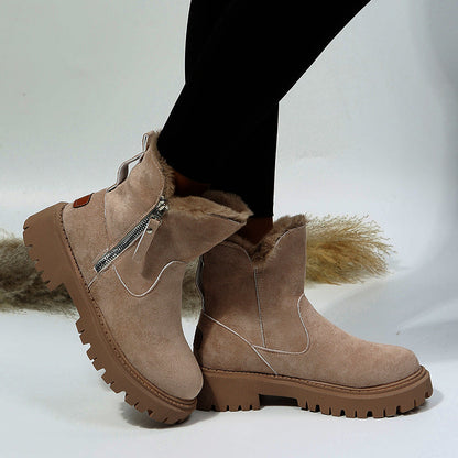 Faux Suede Ankle Boots