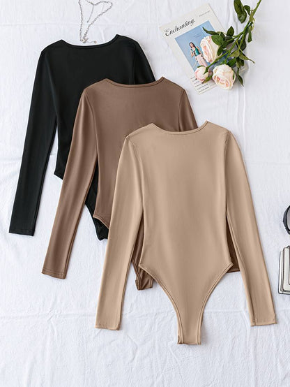 Crew Neck Bodysuit 3 Pack