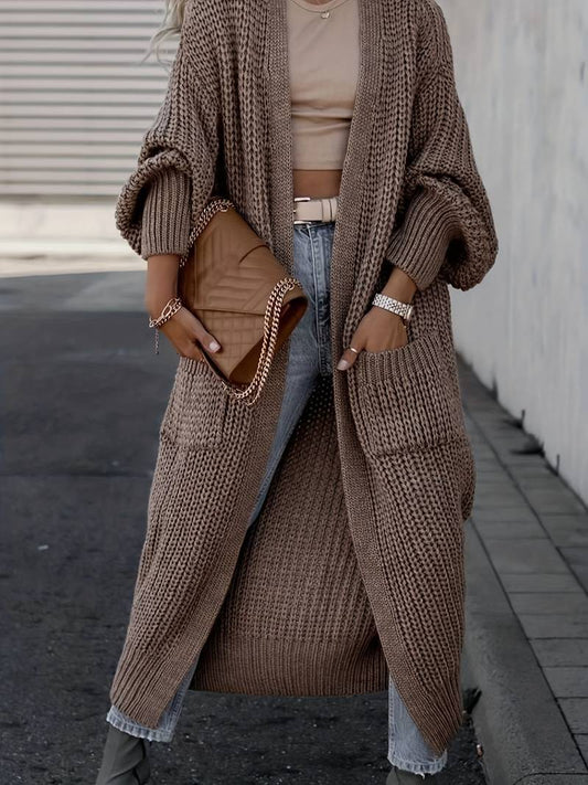 Open Front Long Cardigan