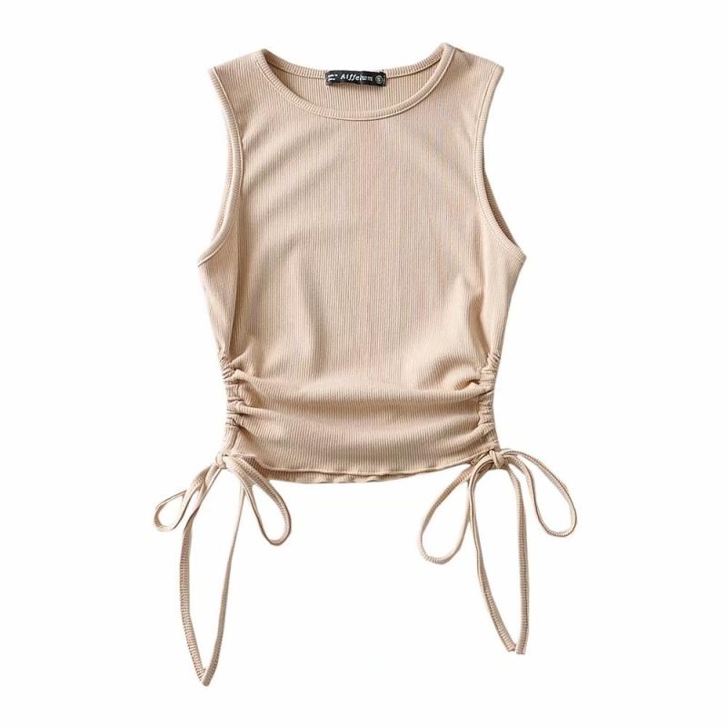 Drawstring Sleeveless Tank Top