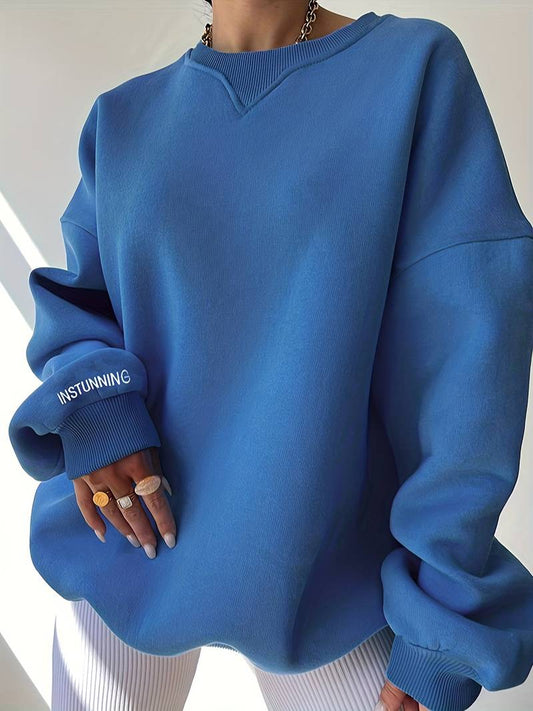 Blue Oversized Sweatshirt