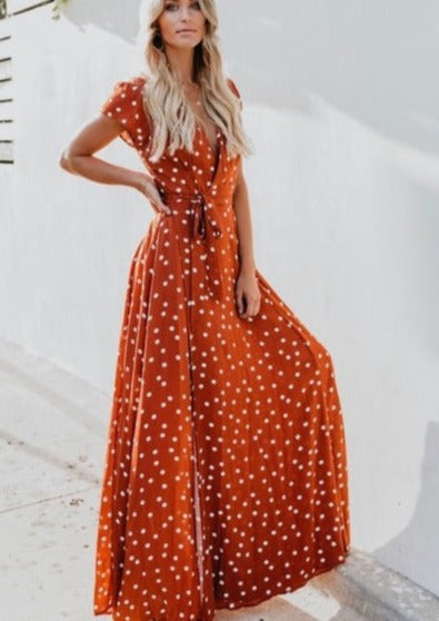 Polka Dot Maxi Dress