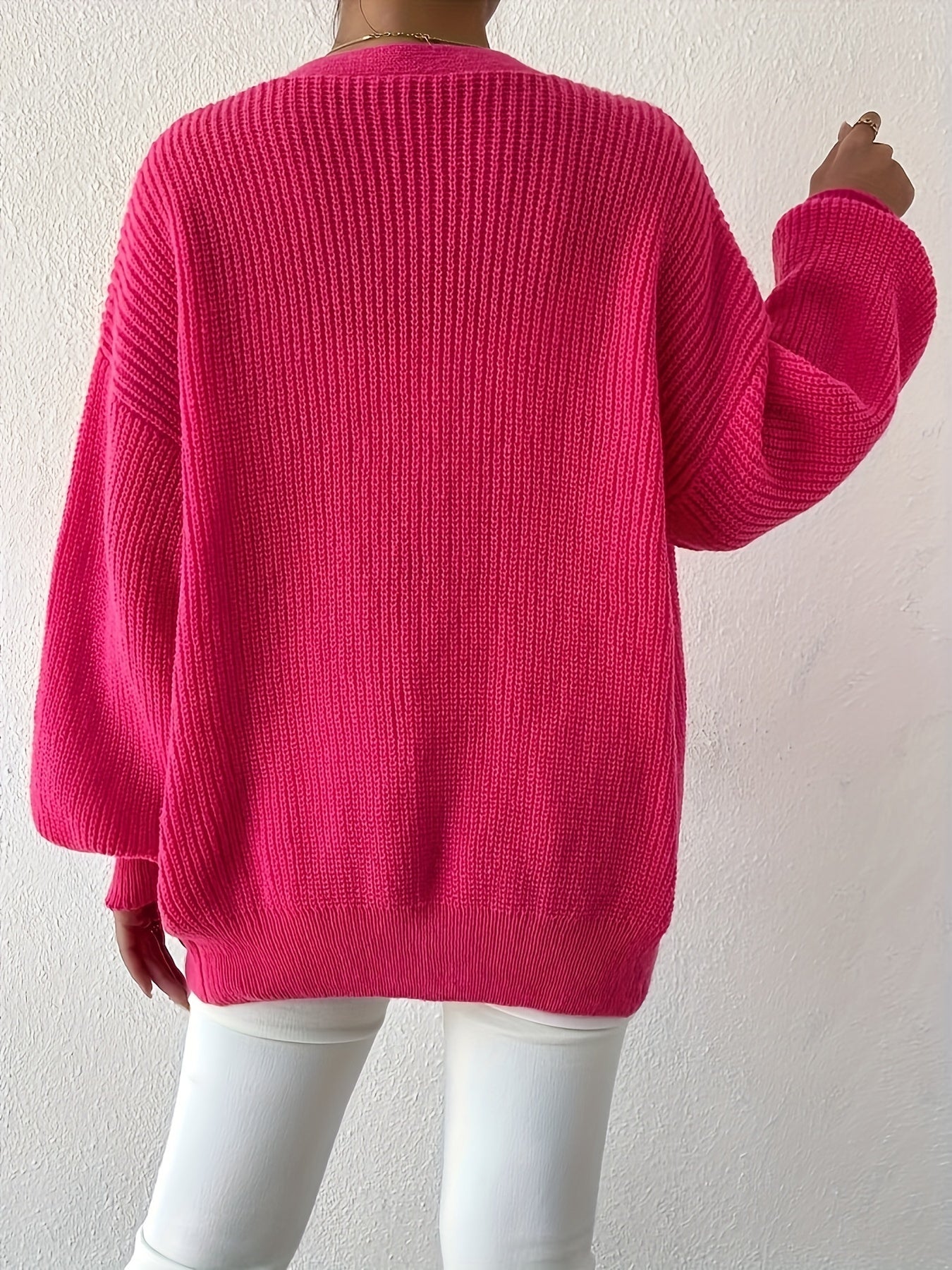 Pink Button Down Knit Cardigan