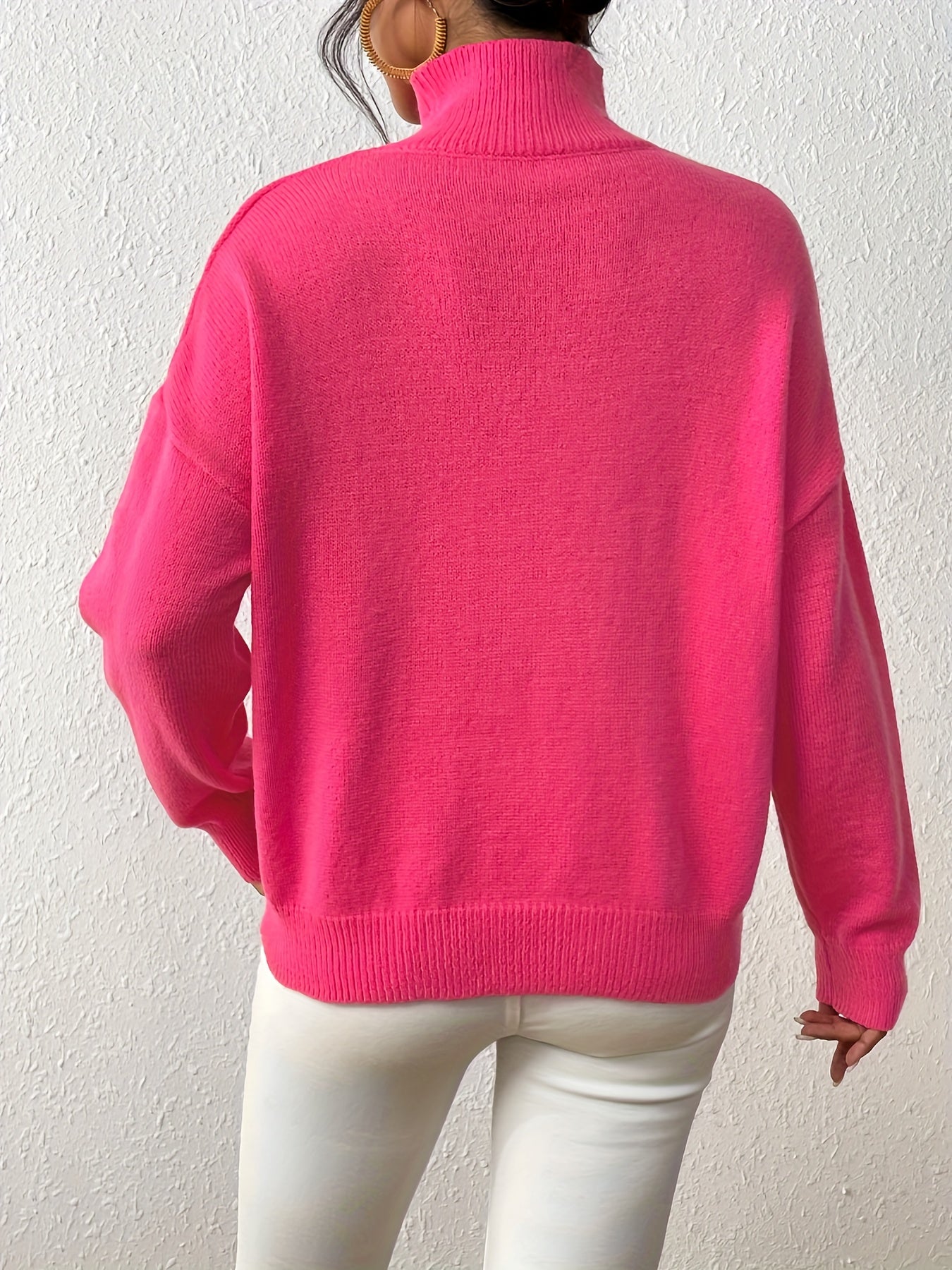 Cozy Turtle Neck Sweater Pink