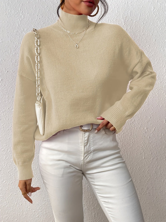 Cozy Turtle Neck Sweater Oatmeal