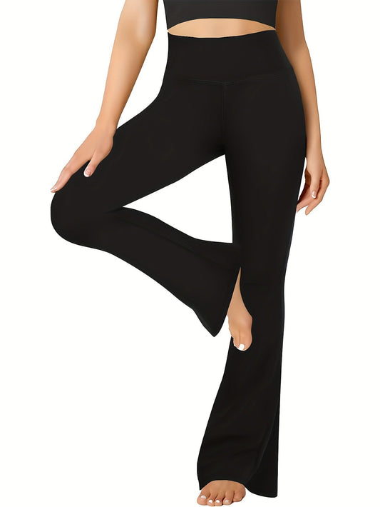 Black Jersey Flare Pants