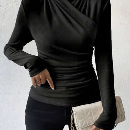 Surplice Neck Long Sleeve Top